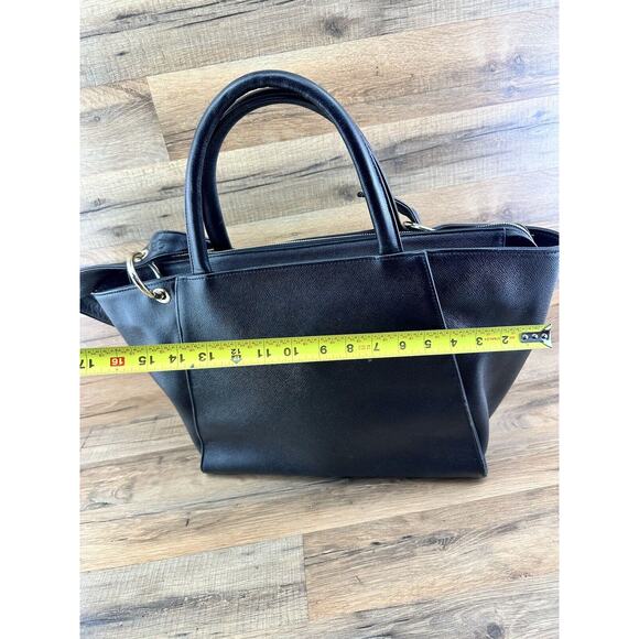 SOFIA FIMA MAIN SQUEEZE STRUCTURED TOTE SHOULDER BAG Black ITALIAN LEATH… - Picture 9 of 9